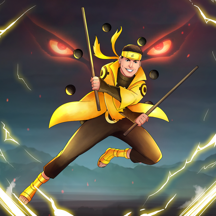 THE NEW MODE FROM KURAMA - NARUTO CUSTOM DRAWING , naruto, Naruto Custom Drawing, Naruto Uzumaki, product:turn-me-ninja, Sage Naruto