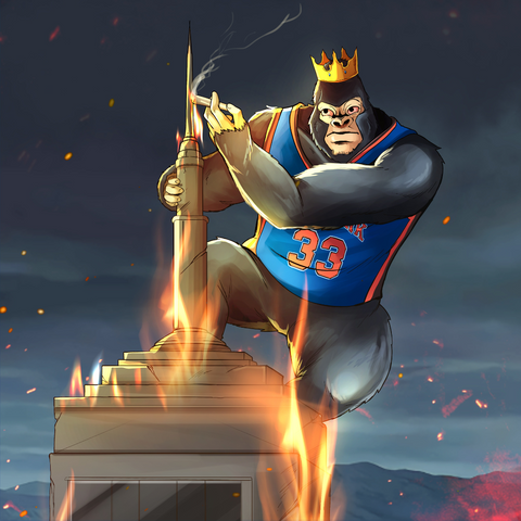 THE SMOKING KING KONG - ANIMAL CUSTOM DRAWING , Custom Drawing, other, product:turn-me-other