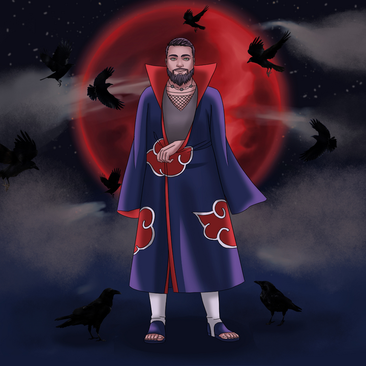 NIGHTMARE IN THE MOON - UCHIHA ITACHI CUSTOM PORTRAIT , Itachi, Itachi Custom Drawing, Itachi Uchiha, naruto, product:turn-me-ninja