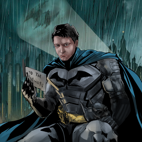 THE NEW ARKHAM GUARDIAN - DC COMICS CUSTOM DRAWING , Batman, DC Custom Drawing, DC hero, product:turn-me-dc-hero