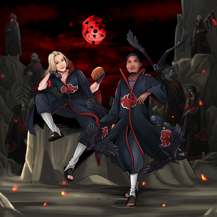 REAL POWER OF THE UCHIHA CLAN - NARUTO COUPLE CUSTOM DRAWING , Itachi, Itachi Uchiha, naruto, Naruto Couple Custom Drawing, Naruto Couple portrait, Naruto Custom Drawing, Obito, Obito Uchiha, product:turn-me-ninja