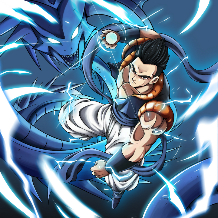 THE POWER OF WHITE DRAGON - DRAGON BALL CUSTOM DRAWING , Dragon Ball, Dragon Ball Custom Anime Portrait, Dragon Ball Custom Drawing, Gogeta, product:turn-me-saiyan