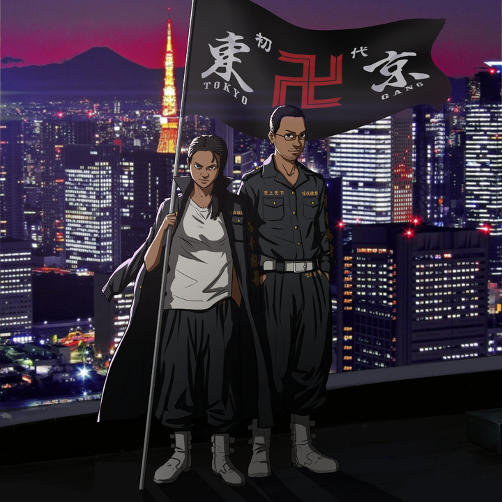 LEADERS OF THE GANG - TOKYO REVENGERS CUSTOM DRAWING , Draken, Mikey, product:turn-me-other, Tokyo Revengers, Tokyo Revengers Custom Drawing