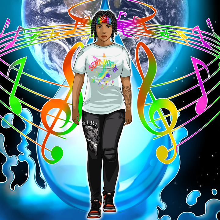 THE POWER OF MUSIC - GIRL CUSTOM DRAWING , Custom Drawing, Girl Drawing, product:turn-me-other