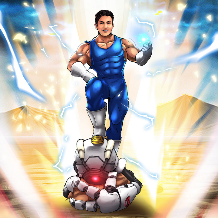 THE REVENGE OF SAIYAN PRINCE - DRAGON BALL CUSTOM DRAWING , Dragon Ball, Dragon Ball Custom Drawing, Dragon Ball Customized Portrait, Dragon Ball Z, product:turn-me-saiyan, Super Saiyan, Vegeta