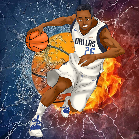 THE NEW BASKETBALL STAR - BOY CUSTOM DRAWING , basketball, NBA basketball, NBA Dream, other, product:turn-me-other
