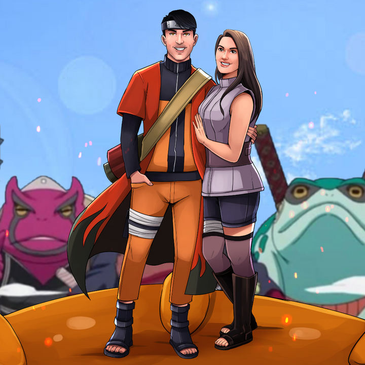 PRINCESS AND THE SAGE - NARUTO COUPLE CUSTOM DRAWING , Hinata, naruto, Naruto & Hinata, Naruto Couple Custom Drawing, Naruto Uzumaki, ninja couple, product:turn-me-ninja