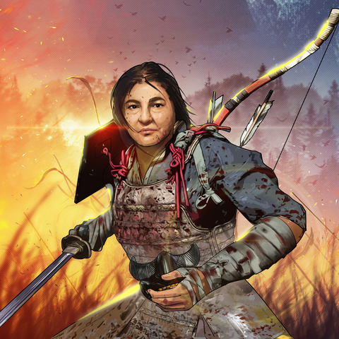 A BRAVE SAMURAI - GHOST OF TSHUSHIMA CUSTOM DRAWING , Custom Drawing, Ghost of Tsushima, product:turn-me-other, Samurai