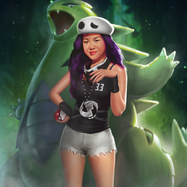 THE NEW CHAMPION - POKEMON CUSTOM ARTWORK , Pokemon, Pokemon Custom Drawing, product:turn-me-pokemon-trainer-gold