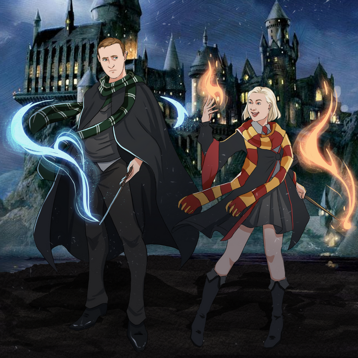 THE STRONGEST WIZARD COUPLE - HARRY POTTER CUSTOM DRAWING , Harry Potter, Harry Potter Custom Drawing, product:turn-me-wizard
