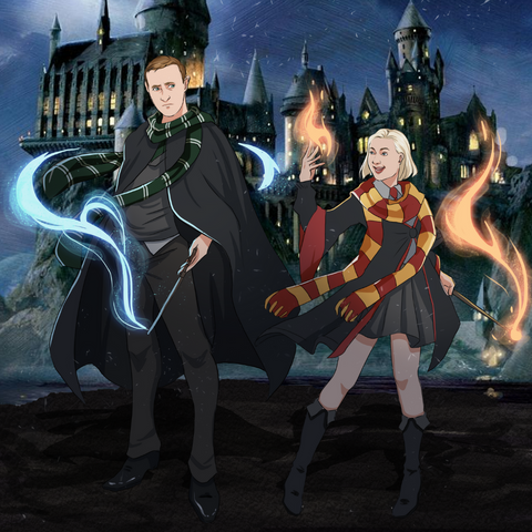 THE STRONGEST WIZARD COUPLE - HARRY POTTER CUSTOM DRAWING , Harry Potter, Harry Potter Custom Drawing, product:turn-me-wizard