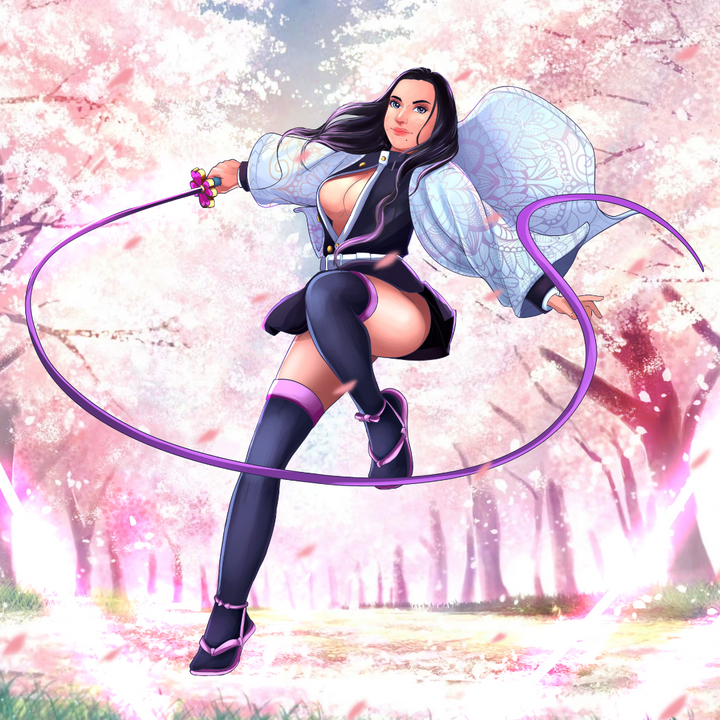 THE SUPERHUMAN FLEXIBILITY - DEMON SLAYER CUSTOM DRAWING , Demon Slayer, Demon Slayer Custom Drawing, Mitsuri, product:turn-me-demon-slayer