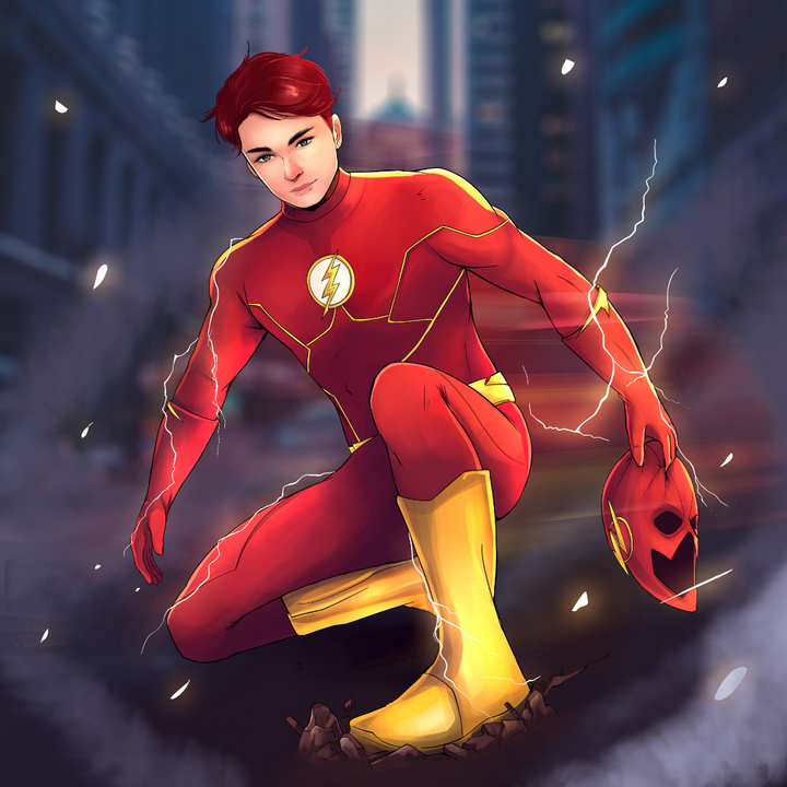 THE FASTEST MAN ALIVE - DC COMICS CUSTOM DRAWING , DC Custom Drawing, DC hero, product:turn-me-dc-hero, The Flash