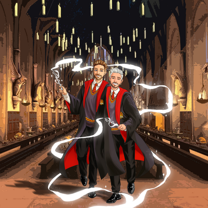 FRIENDSHIP NEVER END - HARRY POTTER CUSTOM DRAWING , Harry Potter, Harry Potter Custom Drawing, product:turn-me-wizard
