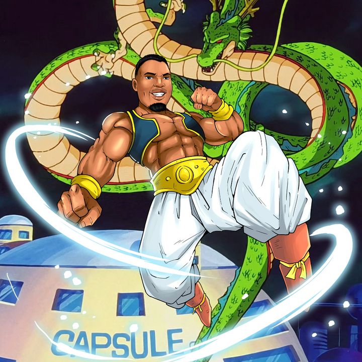 THE STRONGEST FIGHTER FROM THE EARTH - DRAGON BALL CUSTOM DRAWING , Dragon Ball, Dragon Ball Custom Anime Portrait, Dragon Ball Custom Drawing, product:turn-me-saiyan