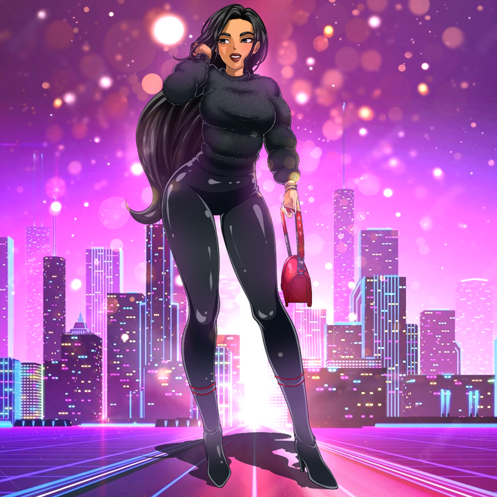 A BEAUTY FROM THE BIG CITY - GIRL CUSTOM DRAWING , Girl Drawing, other, product:turn-me-other