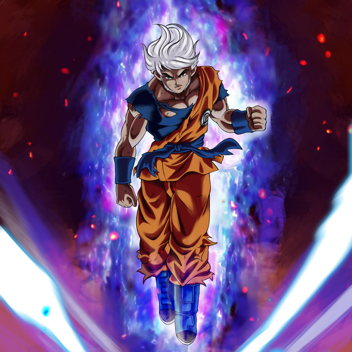 THE POWER OF GODS - GOKU CUSTOM PORTRAIT , Dragon Ball, Dragon Ball Custom Anime Portrait, Dragon Ball Custom Drawing, Goku, product:turn-me-saiyan, Ultra Instinct