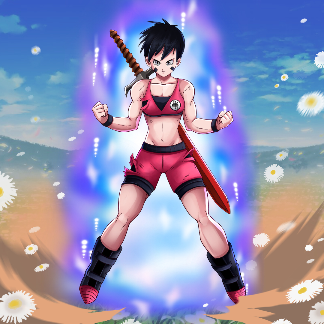 The New Super Saiyan Girl Dragon Ball Custom Drawing 