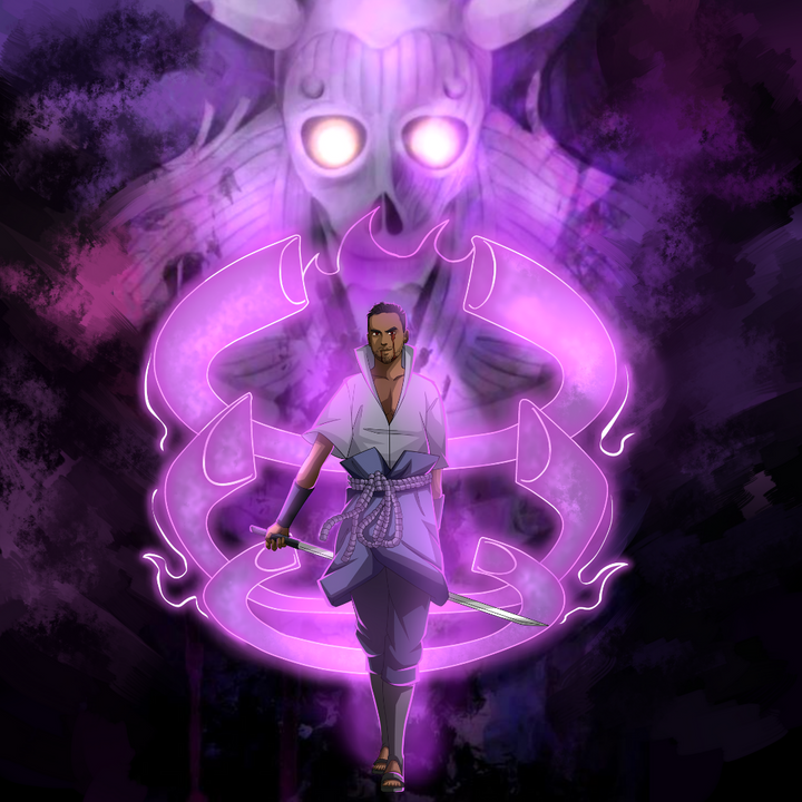 POWER OF THE HATRED - NARUTO CUSTOM ARTWORK , naruto, Naruto Custom Drawing, product:turn-me-ninja-premium, Sasuke Uchiha