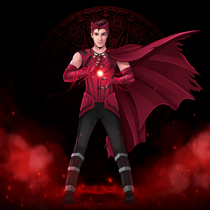 THE NEW SCARLET WITCH - MARVEL HEROES CUSTOM DRAWING , Marvel Custom Drawing, Marvel Hero, product:turn-me-marvel-hero, Scarlet Witch