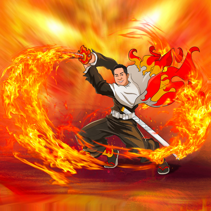 THE FLAME LION SKILL - DEMON SLAYER CUSTOM DRAWING , Demon Slayer, Demon Slayer Custom Drawing, product:turn-me-demon-slayer, Rengoku Kyojuro