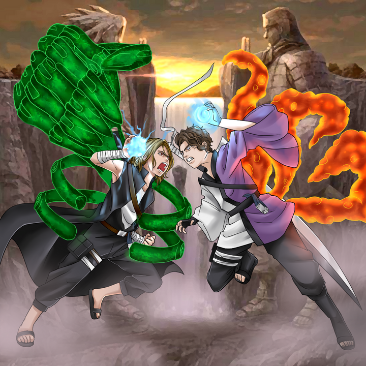 BATTLE OF THE FUTURE - NARUTO CUSTOM DRAWING , Boruto, Kawaki, Mitsuri, naruto, Naruto Custom Anime Portrait, Naruto Custom Drawing, product:turn-me-ninja