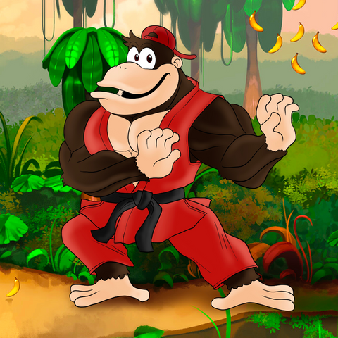 THE KARATE KING KONG - ANIMAL CUSTOM DRAWING , Custom Drawing, other, product:turn-me-other