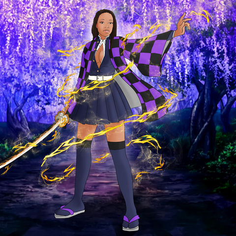 A NEW HASHIRA WITH THUNDER POWER - DEMON SLAYER CUSTOM DRAWING , Demon Slayer, Demon Slayer Custom Drawing, product:turn-me-demon-slayer, Zenitsu