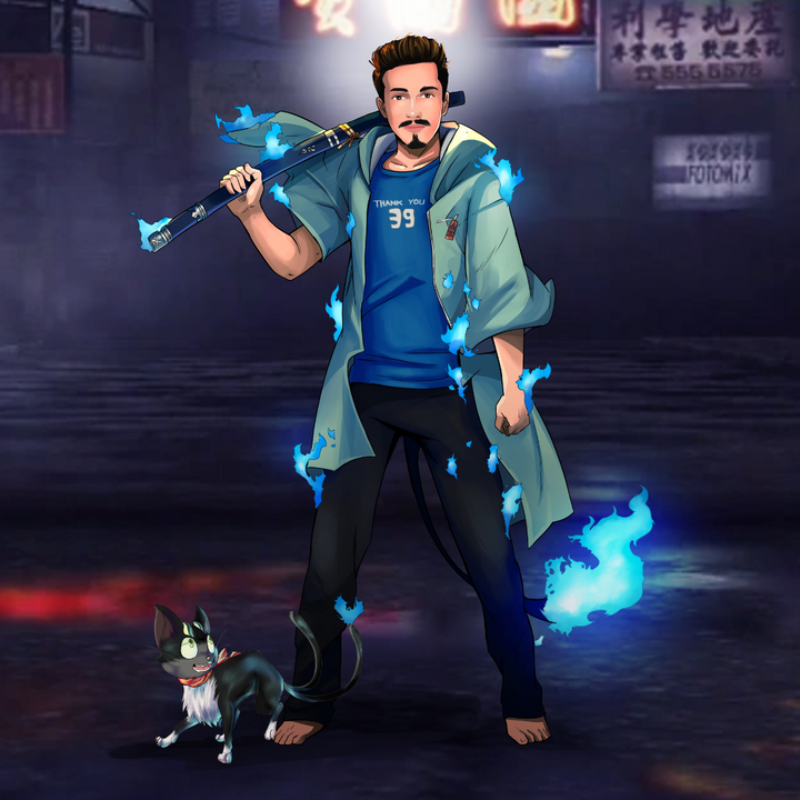 THE BLUE FLAME BOY - BLUE EXORCIST CUSTOM DRAWING , Blue Exorcist, other, product:turn-me-other, Rin Okumura