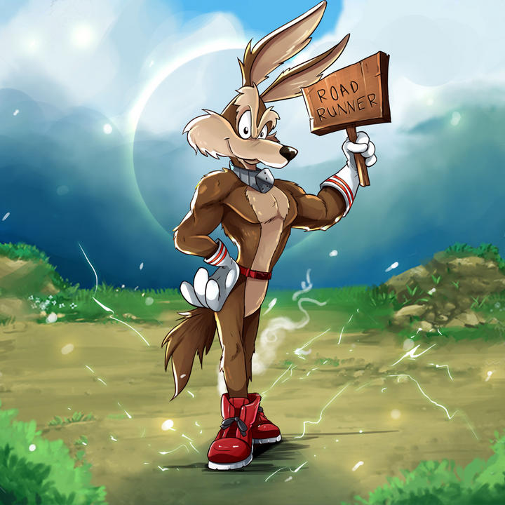 THE FASTEST COYOTE ALIVE - ROAD RUNNER CUSTOM DRAWING , Cartoon, Cartoon Custom Drawing, Custom Drawing, other, product:turn-me-other, Road Runner