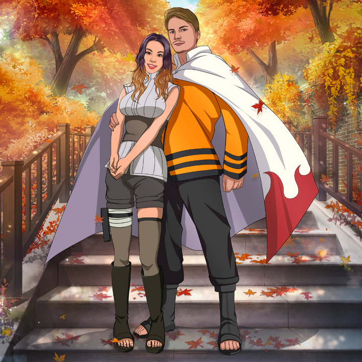 THE DESTINY COUPLE - NARUT COUPLE CUSTOM PORTRAIT , Hinata, naruto, Naruto & Hinata, Naruto Couple Custom Drawing, Naruto Couple portrait, Naruto Custom Drawing, product:turn-me-ninja, Uzumaki Naruto