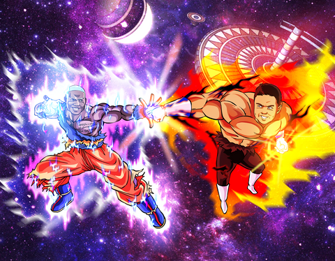 Like Father Like Son -Family Portrait Illustration , Dragon Ball, Family Portrait Illustration, Goku, Jiren, Like Father Like Son, Like Father Like Son -Family Portrait Illustration