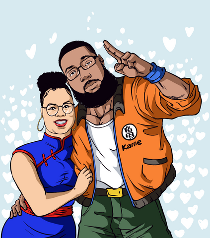 Love Armour , Chichi, Dragon Ball, Goku, Love Armour, product:turn-me-saiyan, Saiyan couple