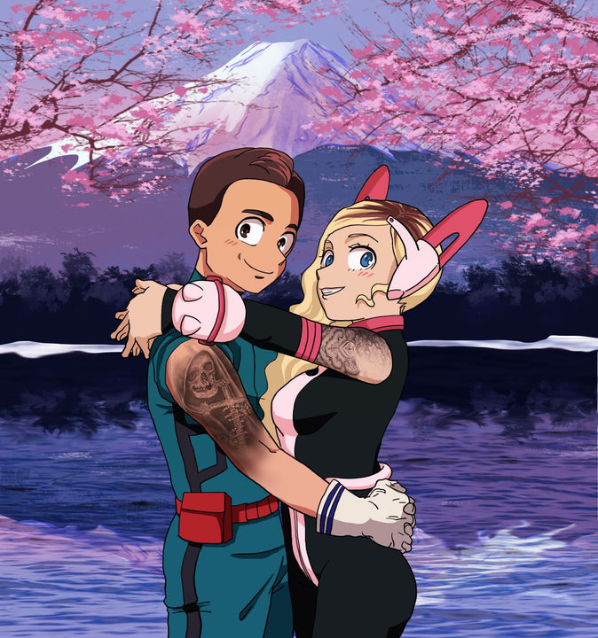 Smile a Lot! - My Hero Academia Couple Custom Drawing , Deku, My Hero Academia, My Hero Academia Couple Custom Drawing, Ochako, product:turn-me-hero, Smile a Lot!