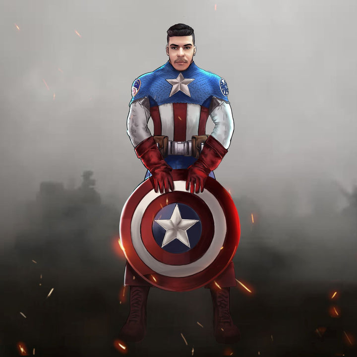 The Control - Marvel Personalized Digital Portraits , Captain America, Marvel Hero, Marvel Personalized Digital Portraits, Marvel Universe, product:turn-me-marvel-hero, The Control
