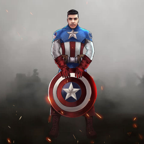 The Control - Marvel Personalized Digital Portraits , Captain America, Marvel Hero, Marvel Personalized Digital Portraits, Marvel Universe, product:turn-me-marvel-hero, The Control