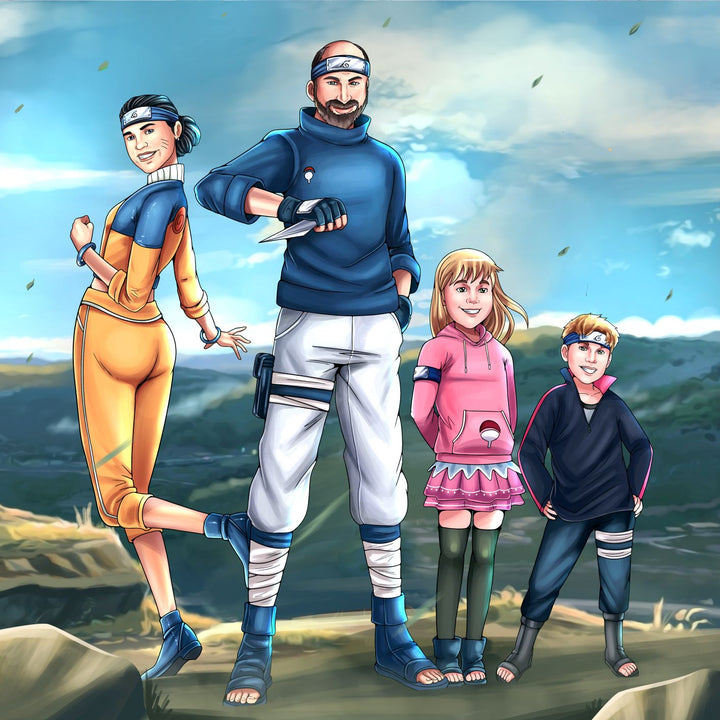 The Greatest Christmas Gift - Naruto Family Portrait Illustration , Boruto, Himawari, naruto, Naruto Family Portrait Illustration, product:turn-me-ninja, Sasuke, The Greatest Christmas Gift