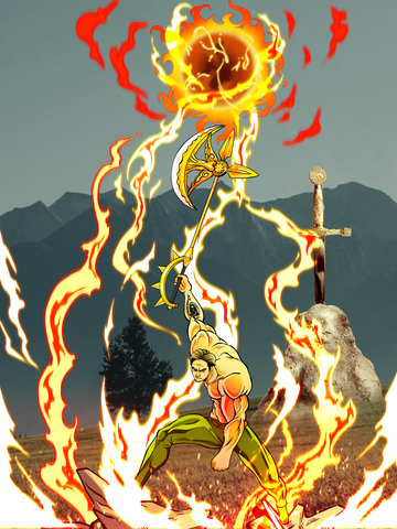 An Easy Death -  The Seven Deadly Sins Custom Anime Portrait , An Easy Death, Escanor, product:turn-me-deadly-sin, Seven deadly sins, The Seven Deadly Sins Custom Anime Portrait