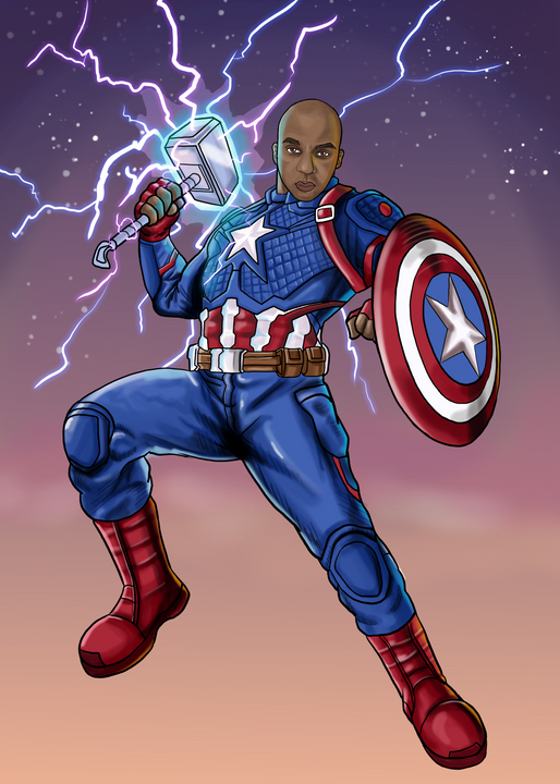 I Don't Care - Marvel Art From Photo , Captain America, I Don't Care, Marvel Art From Photo, Marvel Hero, Marvel Universe, product:turn-me-marvel-hero