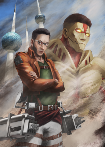 The Bitter End - Attack On Titan Custom Anime Portrait , Attack on Titan, Attack on Titan Custom Anime Portrait, product:turn-me-other, Reiner, The Bitter End