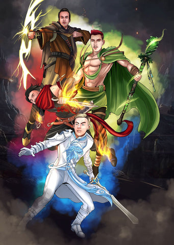 FORCE - Marvel hero Customized Portrait , Fire Ninja, FORCE, FORCE - Marvel hero Customized Portrait, Ice Knight, Lightning Monk, Marvel Hero, Marvel hero Customized Portrait, Marvel Universe, Nature Wizard, product:turn-me-marvel-hero