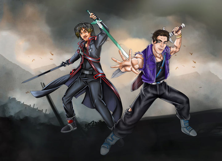 We Are One - Dragon Ball - Sword Art Online Team Portrait Illustration , Dragon Ball, Kirito, product:turn-me-other, Sword Art Online, Sword Art Online Team Portrait Illustration, Trunks, We Are One