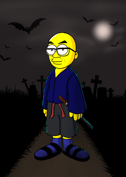 Empty Hell , Empty Hell, Jin, product:turn-me-yellow, Samurai Champloo, Simpson