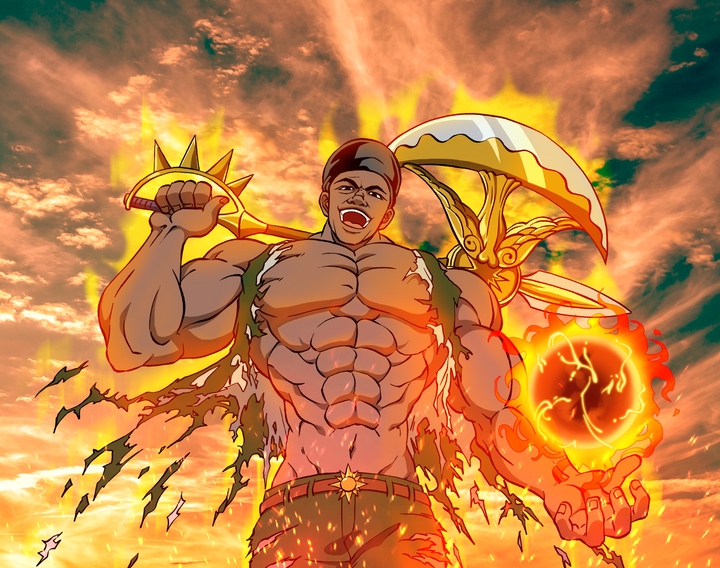 Mighty Calm , Escanor, Mighty Calm, product:turn-me-deadly-sin, Seven deadly sins