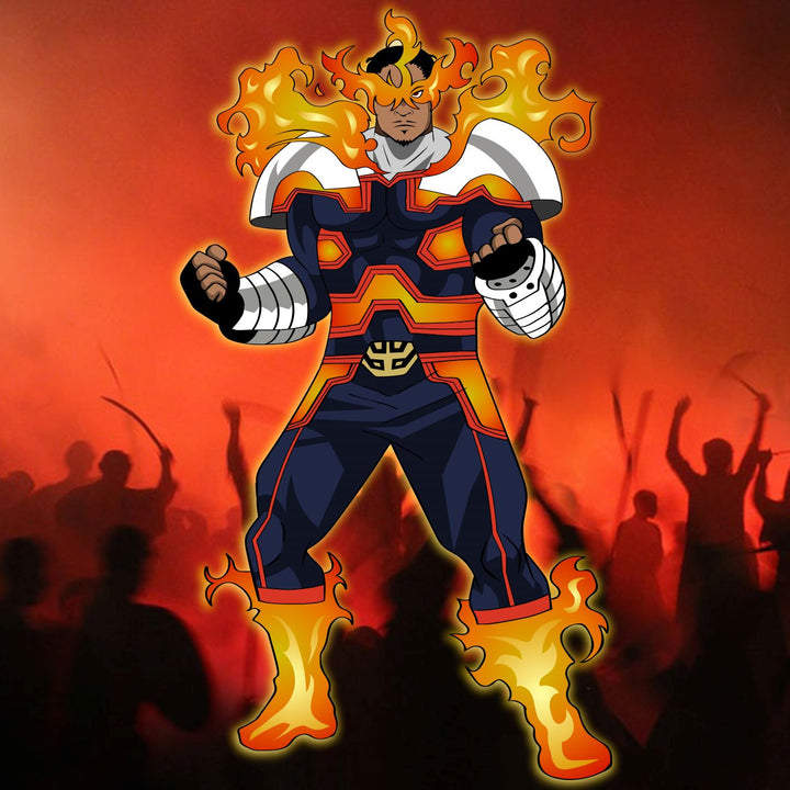 Watch Me - My Hero Academia Cartoon Illustration , Endeavor, My Hero Academia, My Hero Academia Cartoon Illustration, product:turn-me-hero, Watch Me