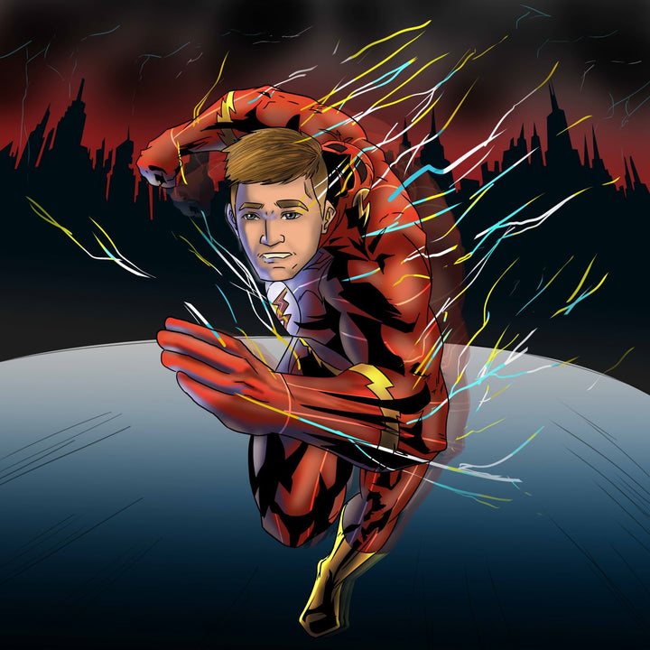 The Symbol of Justice , DC hero, product:turn-me-dc-hero, The Flash, The Symbol of Justice