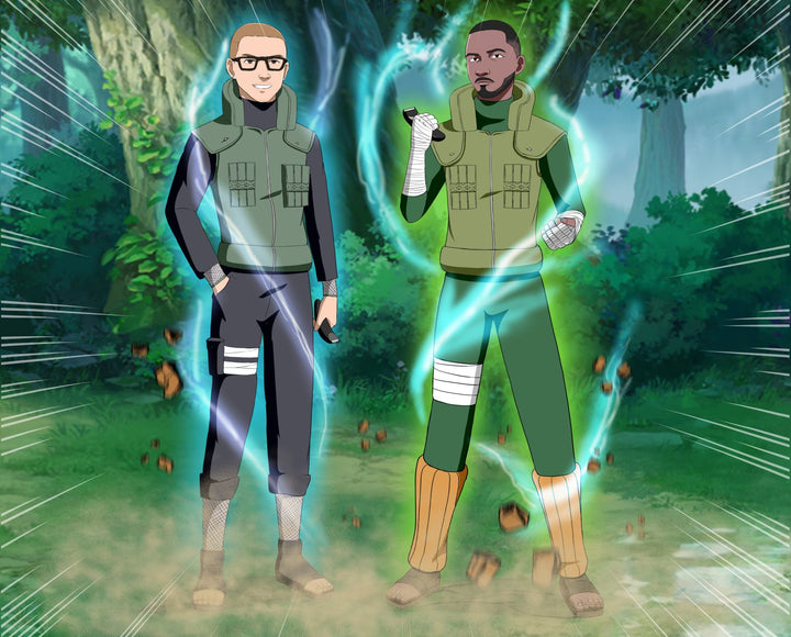 True Friends - Naruto Portrait Illustration , naruto, Naruto Portrait Illustration, product:turn-me-ninja, Rock Lee, Shikamaru, True friends