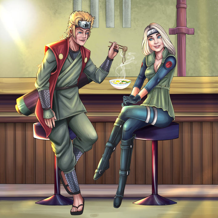 Honey - Naruto Couple portrait , female Kakashi, Honey, Jiraiya, naruto, Naruto Couple portrait, product:turn-me-ninja