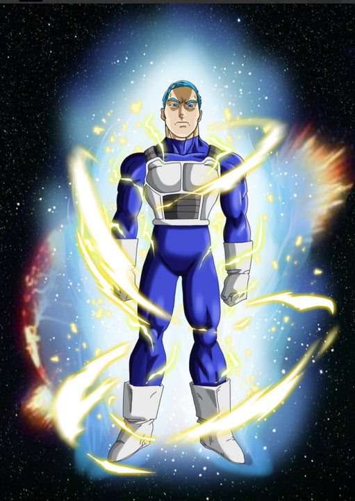 YOUR OWN STRENGTH - DRAGON BALL CUSTOM ARTWORK , Dragon Ball, Dragon Ball Anime Portrait, Dragon Ball Custom Drawing, Majin Vegeta, product:turn-me-saiyan, SSG Vegeta