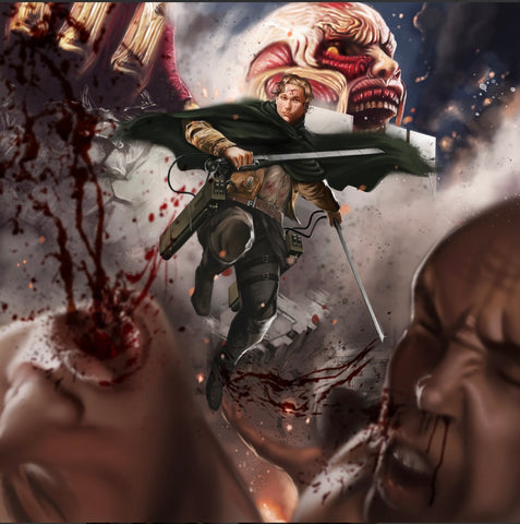 PAIN IS THE MOST EFFECTIVE DISCIPLINE - ATTACK ON TITAN CUSTOM ARTWORK , Attack on Titan, Attack on Titan Custom Anime Portrait, Attack on Titan Custom Drawing, Levi Ackerman, product:turn-me-other-gold